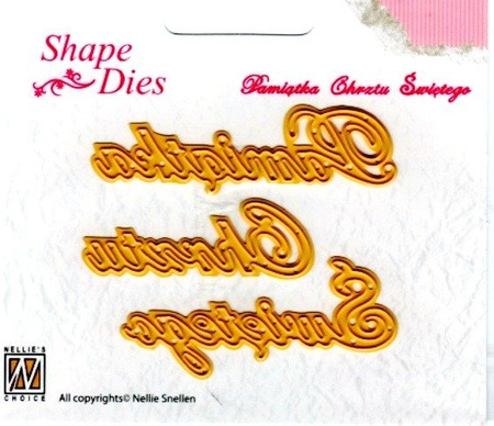 Wykrojnik napis PAMIĄTKA CHRZTU ŚWIĘTEGO Nellie`s Choice